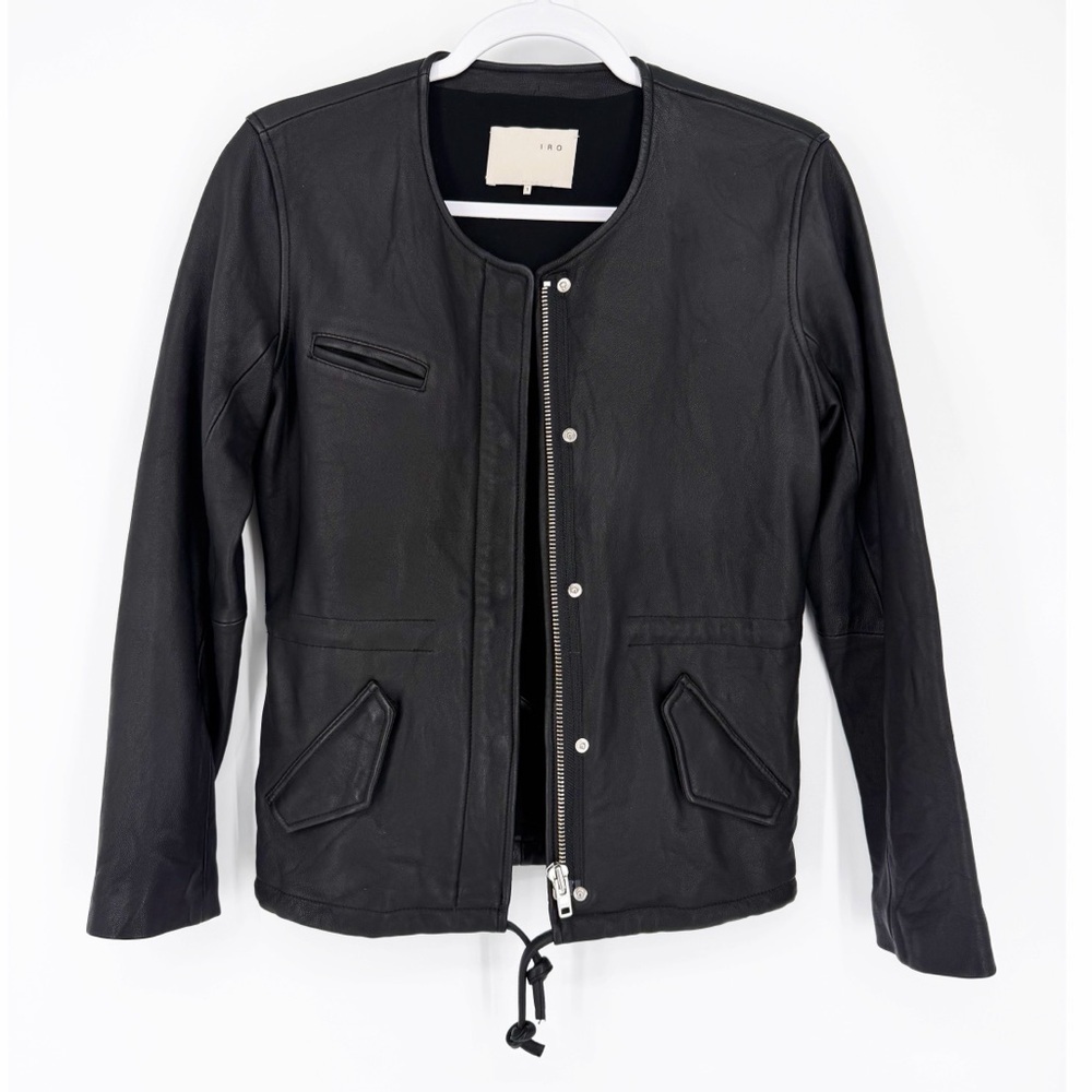 IRO Bria Leather Jacket Size XSmall